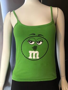M&M'S Green Spaghetti Strap Camisole with Character Graphic